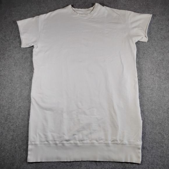 MM6 Maison Margiela Dresses & Skirts - MM6 Maison Margiela White Embroidered Logo‎ Sweatshirt Dress Short Sleeve Italy